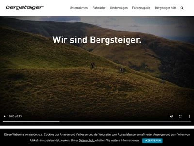 Website von Bergsteiger Produkte GmbH