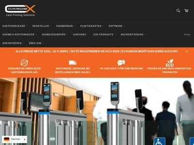 Website von cards-x GmbH