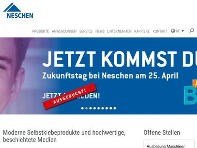 Website von NESCHEN Coating GmbH