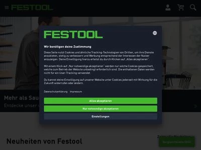 Website von FESTOOL GmbH