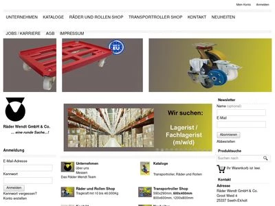 Website von Räder Wendt GmbH & Co.