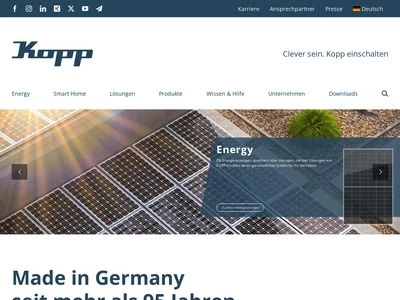 Website von Heinrich Kopp GmbH