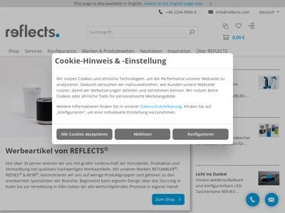 Website von Reflects GmbH