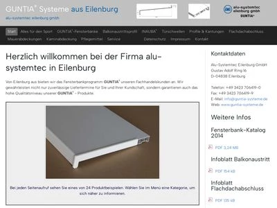 Website von Alu-Systemtec Eilenburg GmbH