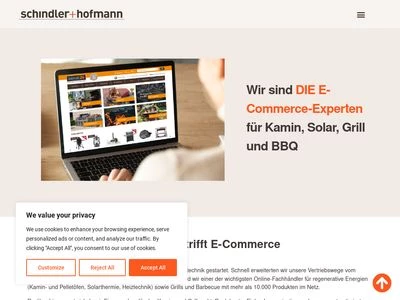 Website von Schindler + Hofmann GmbH & Co. KG