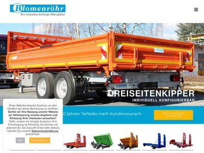 Website von Blomenröhr Fahrzeugbau GmbH