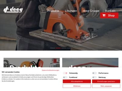 Website von deeg GmbH