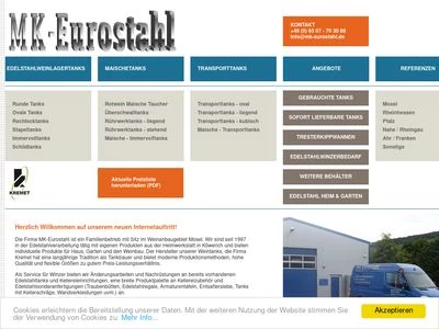 Website von MK-Eurostahl