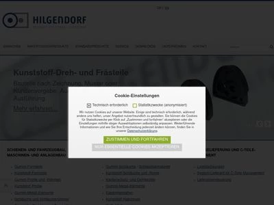 Website von Hilgendorf GmbH + Co.