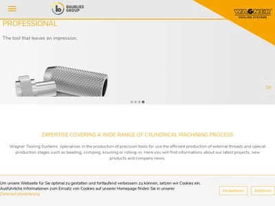 Website von Wagner Tooling Systems Baublies GmbH