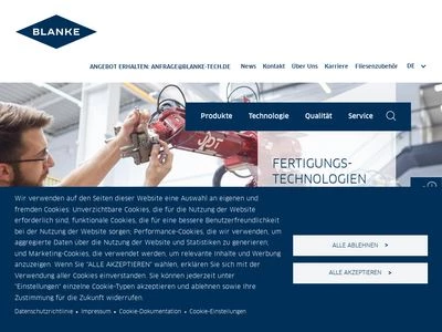 Website von Blanke GmbH & Co. KG