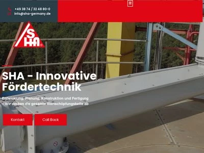 Website von SHA GmbH