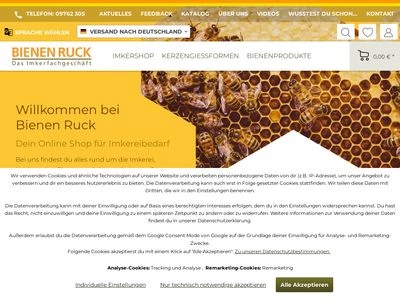 Website von Bienen Ruck GmbH