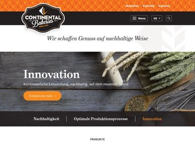Website von Continental Bakeries Deutschland GmbH