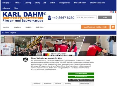 Website von Karl Dahm und Partner GmbH