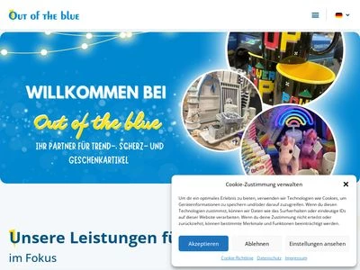 Website von Out of the blue KG
