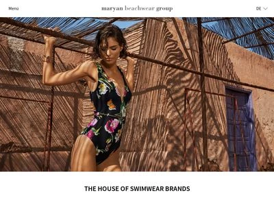 Website von maryan beachwear group GmbH
