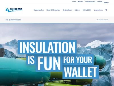 Website von AQUARENA GmbH