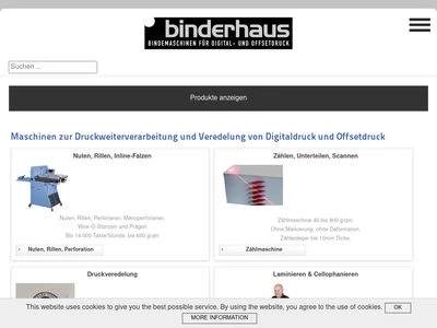 Website von Binderhaus GmbH & Co. KG
