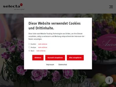 Website von Selecta Klemm GmbH & Co. KG