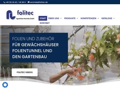 Website von folitec Agrarfolien Vertriebs GmbH