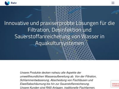 Website von Ratz Aqua & Polymer Technik GmbH & Co. KG