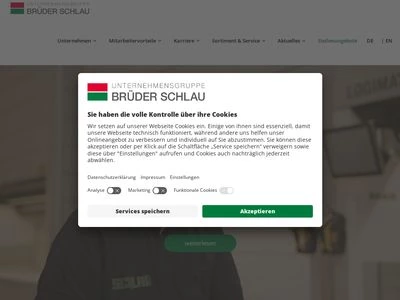 Website von Brüder Schlau GmbH & Co. KG