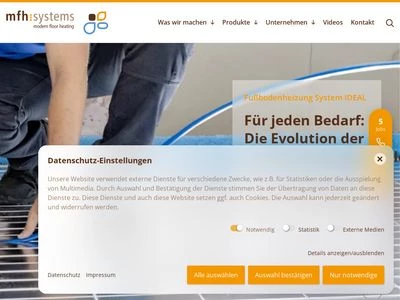 Website von mfh systems GmbH