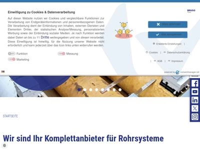 Website von BRUGG Rohrsysteme GmbH