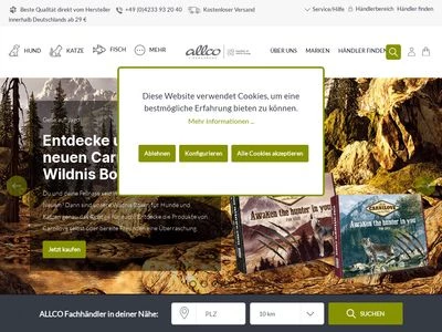 Website von Allco Heimtierbedarf GmbH & Co. KG 
