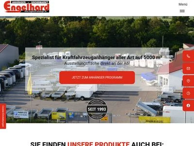 Website von Engelhard Anhänger Großmarkt GmbH & Co. KG