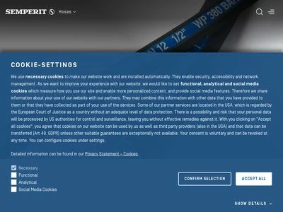 Website von Semperit Aktiengesellschaft Holding