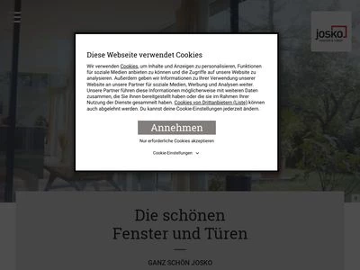 Website von JOSKO Fenster und Türen GmbH