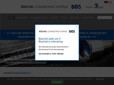 Website von Büschel Connecting Systems GmbH