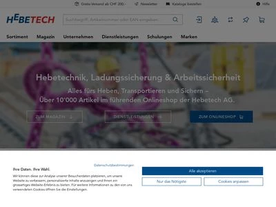 Website von Hebetech AG