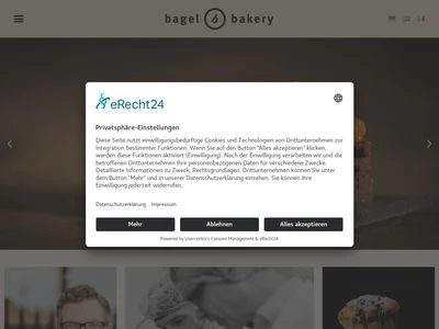 Website von Bagel Bakery GmbH
