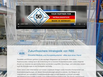 Website von RBS Förderanlagen GmbH