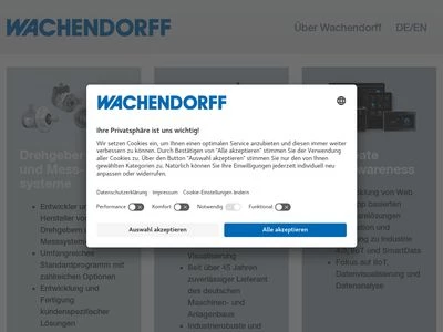 Website von Wachendorff Prozesstechnik GmbH & Co KG
