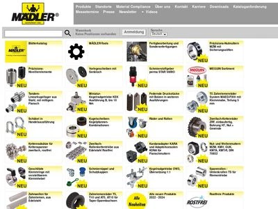 Website von Mädler GmbH