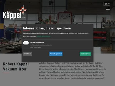 Website von Robert Kappel GmbH