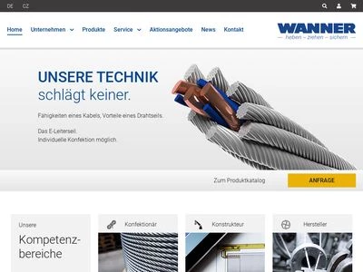 Website von Gebrüder Wanner GmbH