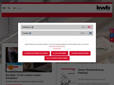 Website von kwb Germany GmbH