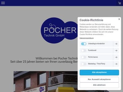 Website von Pocher Technik GmbH