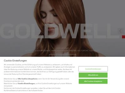Website von Goldwell - Kao Germany GmbH