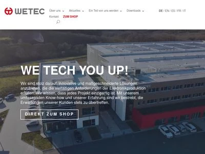 Website von Wetec Werkzeughandel und technischer Bedarf GmbH & Co. KG