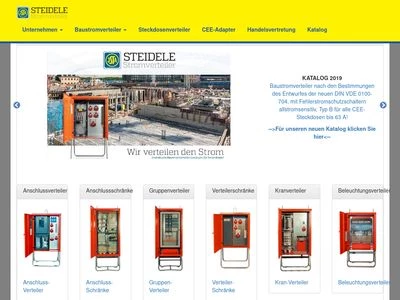 Website von Steidele-Stromverteiler GmbH
