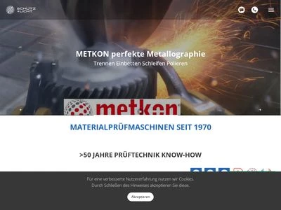 Website von SCHÜTZ+LICHT Prütechnik Gmbh