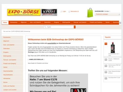 Website von Expo-Börse GmbH