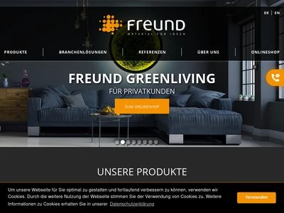 Website von Freund GmbH