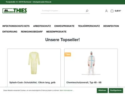 Website von Gebrüder Thies GbR